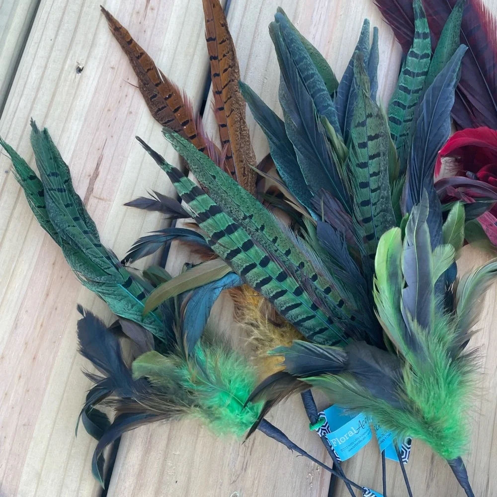 Vibrant Feather Bundle and Floral Bundle